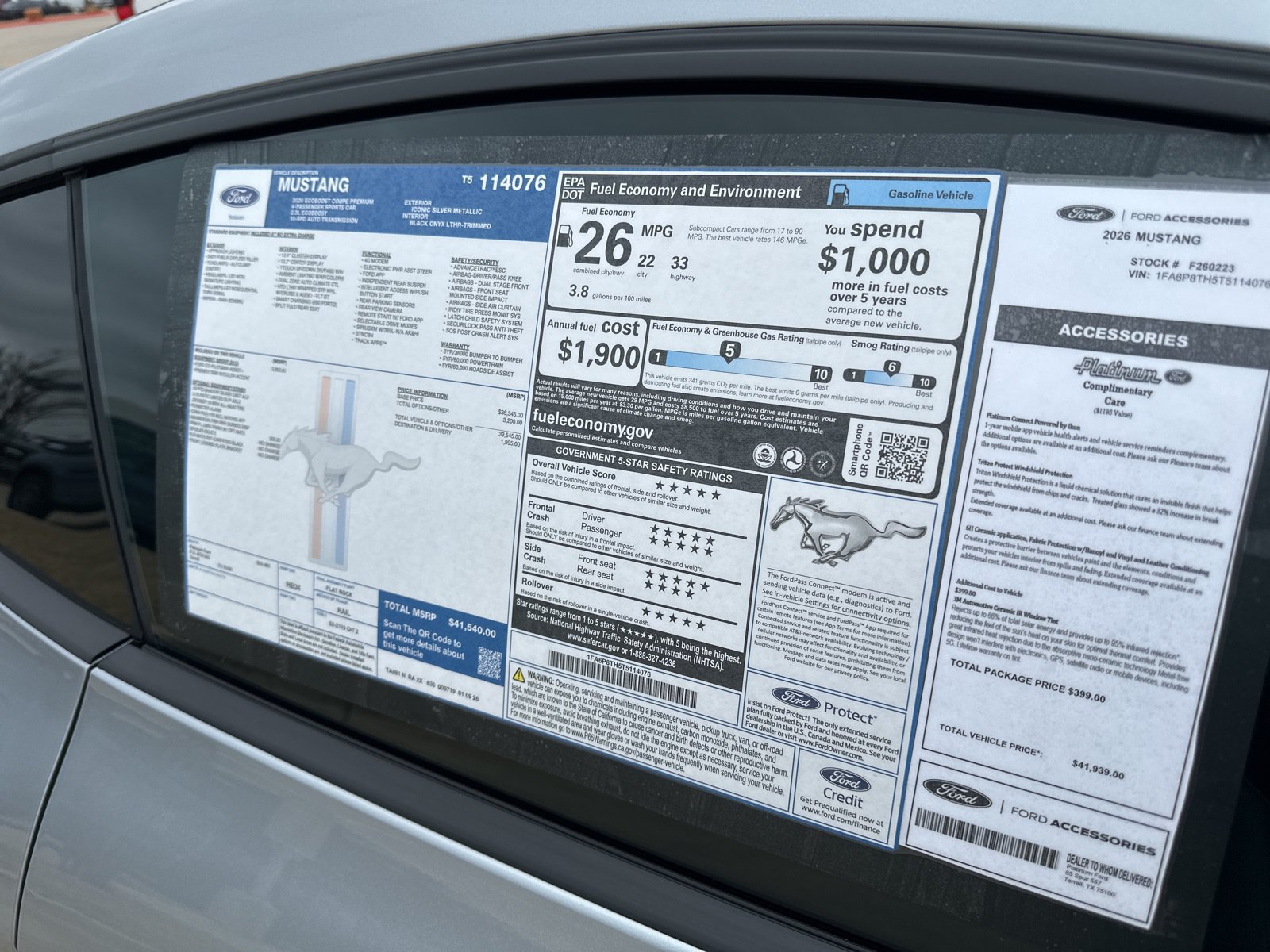 New 2026 Ford Mustang Premium RWD image 10
