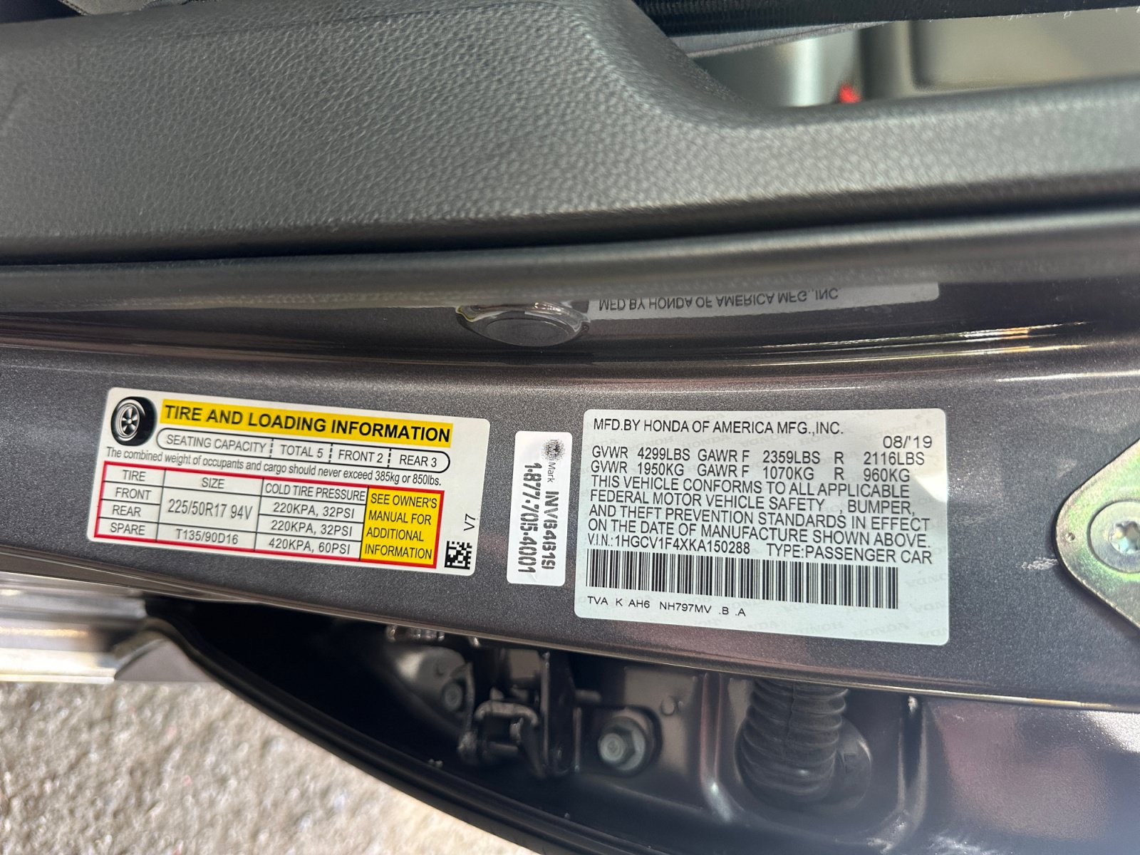 Used 2019 Honda Accord EX image 16