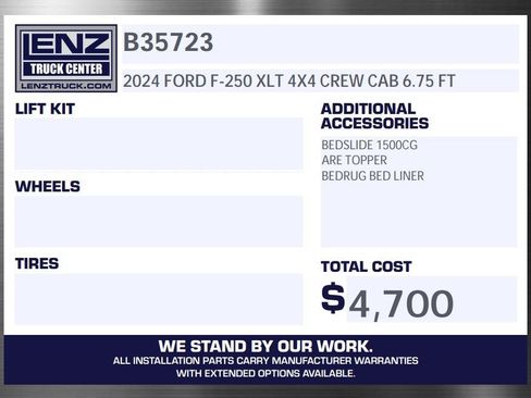 Used 2024 Ford F250 XLT w/ Black Appearance Package image 2