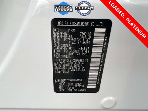 Used 2024 Nissan Armada Platinum w/ Captain's Chairs Package image 21