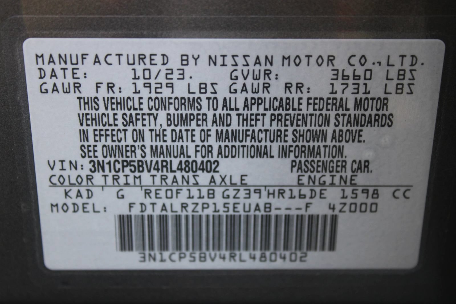 Used 2024 Nissan Kicks S FWD image 9
