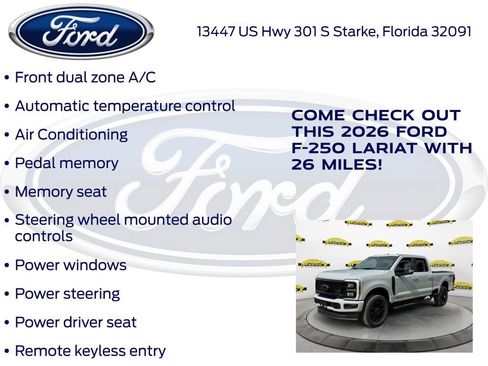 New 2026 Ford F250 Lariat w/ Black Appearance Package image 30
