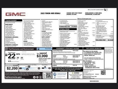 Certified 2023 GMC Yukon Denali w/ Advanced Technology Package AWD/4WD image 25