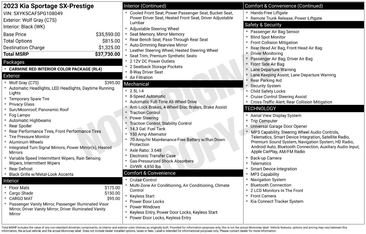 Used 2023 Kia Sportage SX AWD/4WD image 5