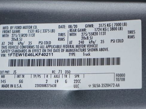 Used 2020 Ford F150 XL w/ Equipment Group 101A Mid AWD/4WD image 52