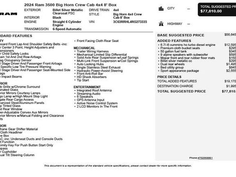 Used 2024 RAM 3500 Big Horn w/ Sport Appearance Package AWD/4WD image 3