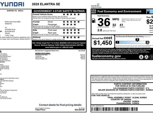 Used 2025 Hyundai Elantra SE image 31