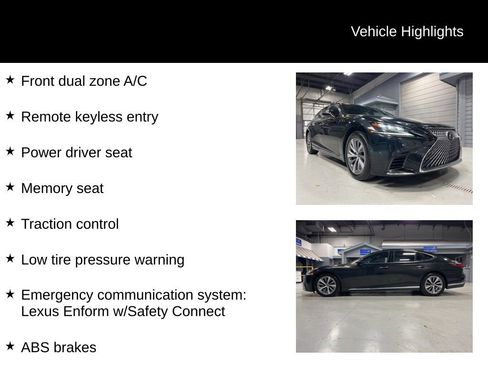 Used 2019 Lexus LS 500 AWD w/ Accessory Package (Z1) image 3