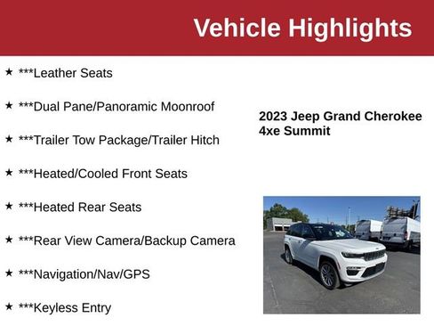 Used 2023 Jeep Grand Cherokee Summit w/ Luxury Tech Group V AWD/4WD image 10