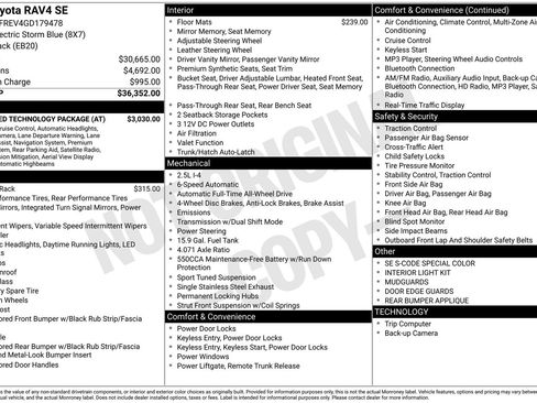 Used 2016 Toyota RAV4 SE w/ Advanced Technology Package image 33