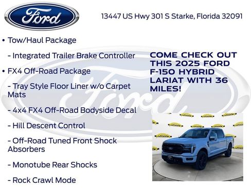 New 2025 Ford F150 Lariat w/ Equipment Group 501A Mid image 25