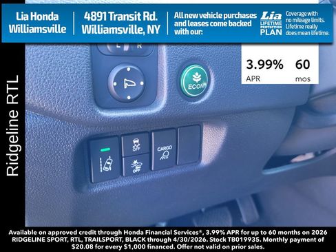 New 2026 Honda Ridgeline RTL image 14