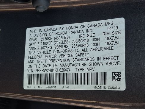 Certified 2019 Honda CR-V EX-L image 27
