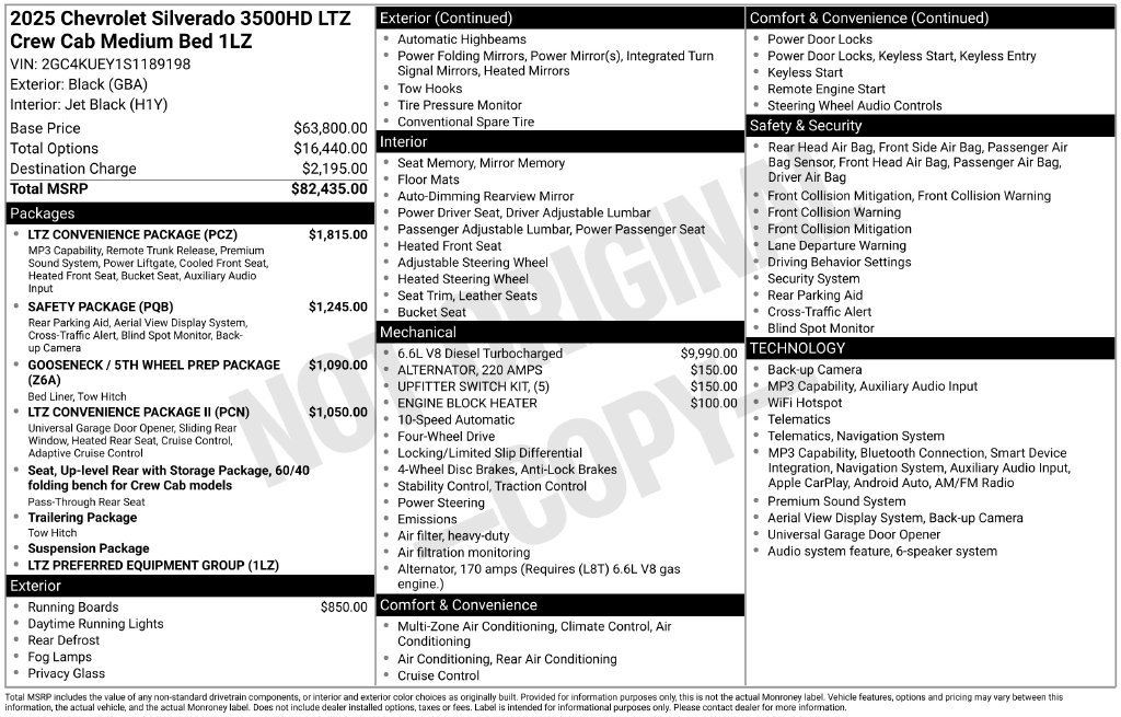 Used 2025 Chevrolet Silverado 3500 LTZ w/ LTZ Convenience Package AWD/4WD image 7