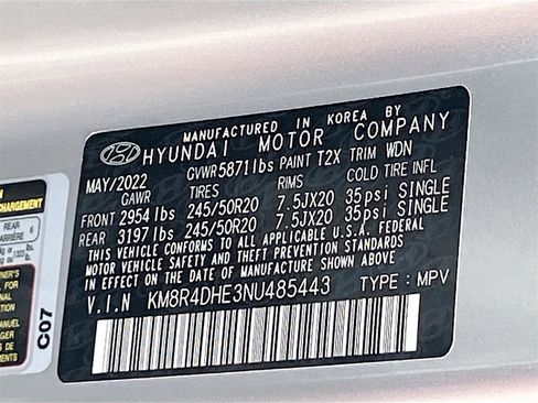 Used 2022 Hyundai Palisade SEL w/ 8P Bench Seat Package image 35