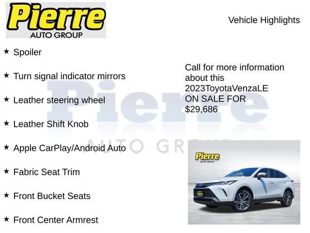 Used 2023 Toyota Venza LE AWD/4WD image 23