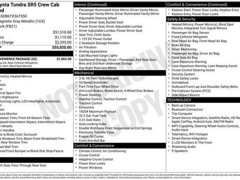 Used 2026 Toyota Tundra SR5 w/ SR5 Convenience Package AWD/4WD image 8