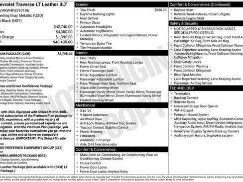 Certified 2023 Chevrolet Traverse LT w/ LT Premium Package AWD/4WD image 6