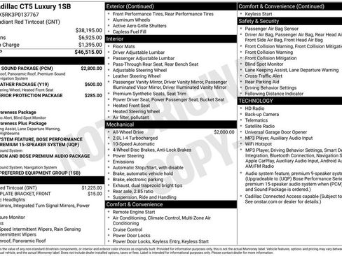 Used 2023 Cadillac CT5 Luxury w/ Sun And Sound Package AWD/4WD image 19