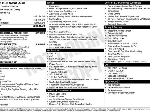 Used 2020 INFINITI QX60 Luxe w/ Edition 30 Essential Package image 29