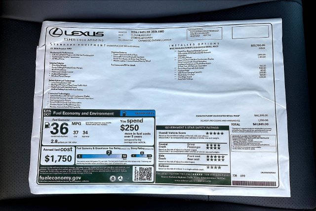 New 2026 Lexus RX 350h AWD/4WD image 14