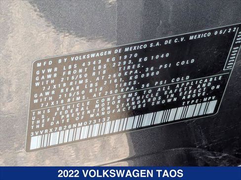Certified 2022 Volkswagen Taos SE FWD image 23