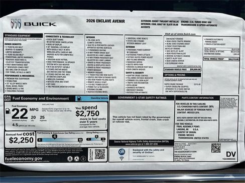 New 2026 Buick Enclave Avenir w/ Super Cruise Package image 21