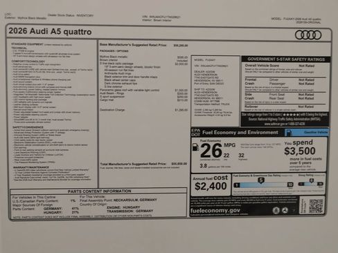 New 2026 Audi A5 2.0T Premium AWD/4WD image 38