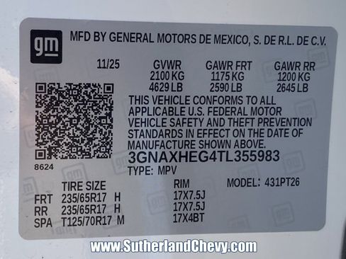 New 2026 Chevrolet Equinox LT w/ LPO, Floor Liner Package image 43