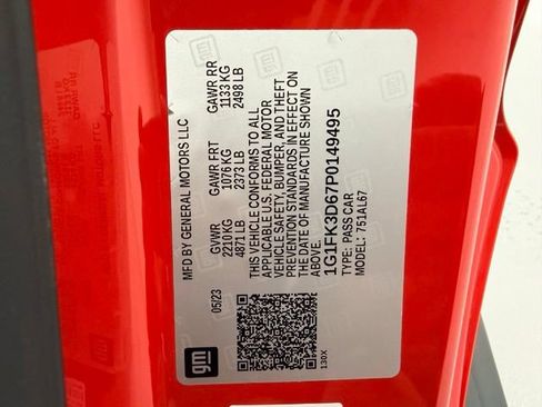 Certified 2023 Chevrolet Camaro ZL1 RWD image 21