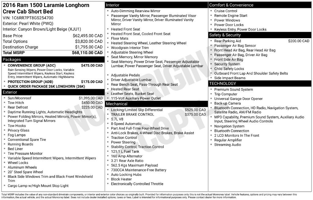 Used 2016 RAM 1500 Laramie Longhorn w/ Convenience Group AWD/4WD image 3