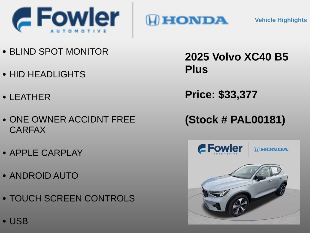 Used 2025 Volvo XC40 B5 Plus AWD/4WD image 8