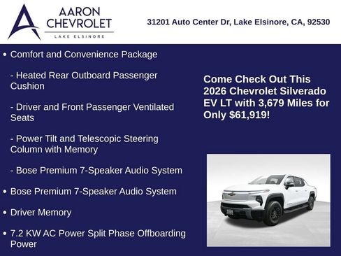 Used 2026 Chevrolet Silverado EV LT w/ Plus Package AWD/4WD image 15
