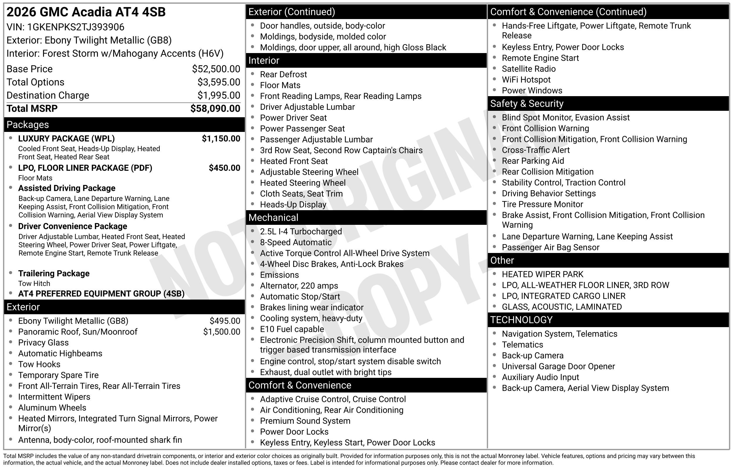 New 2026 GMC Acadia AT4 w/ Luxury Package AWD/4WD image 47