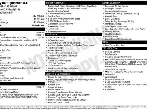 Used 2024 Toyota Highlander XLE AWD/4WD image 33