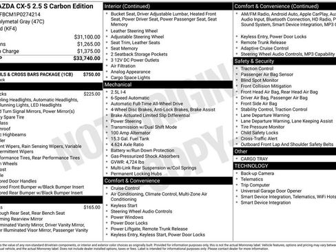 Used 2023 MAZDA CX-5 Carbon Edition AWD/4WD image 7