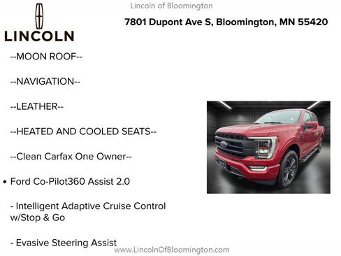 Used 2023 Ford F150 Lariat w/ Equipment Group 502A High image 5