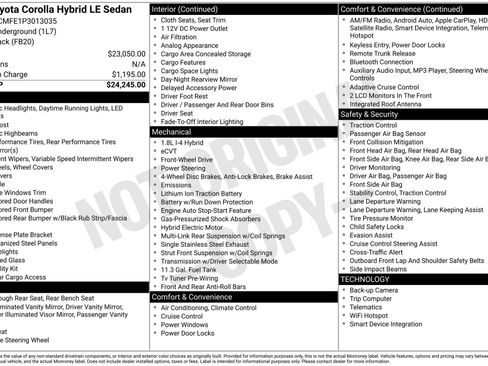 Certified 2023 Toyota Corolla LE image 3