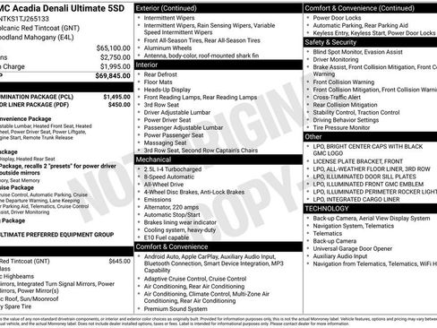 New 2026 GMC Acadia Denali Ultimate w/ LPO, Illumination Package AWD/4WD image 1