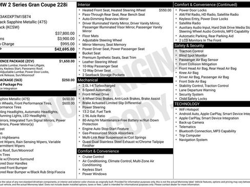 Used 2023 BMW 228i Gran Coupe w/ Convenience Package image 2