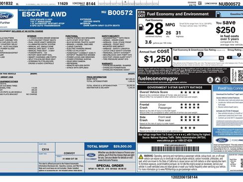Used 2022 Ford Escape S AWD/4WD image 48