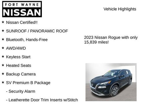 Certified 2023 Nissan Rogue SV w/ SV Premium B Package AWD/4WD image 8
