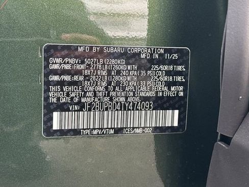 New 2026 Subaru Outback Premium image 25