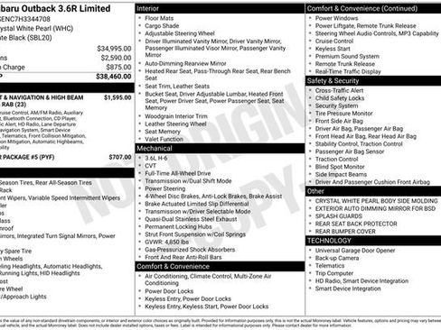 Used 2017 Subaru Outback 3.6R Limited image 34