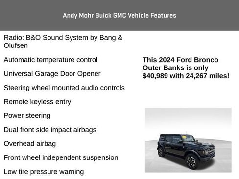 Used 2024 Ford Bronco Outer Banks AWD/4WD image 16