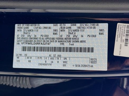 Certified 2024 Ford F150 Lariat w/ Equipment Group 502A High AWD/4WD image 36