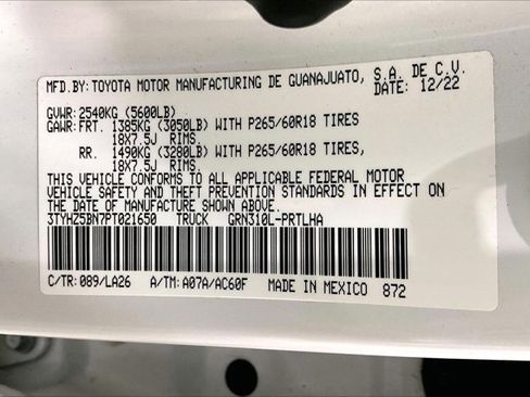Certified 2023 Toyota Tacoma Limited image 43