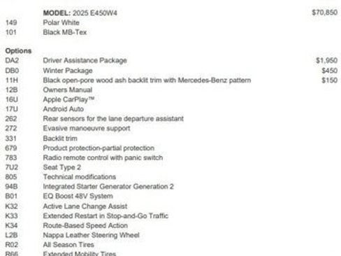 Certified 2025 Mercedes-Benz E 450 4MATIC Sedan image 4