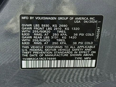 Used 2024 Volkswagen Atlas SEL AWD/4WD image 33