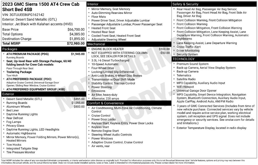 Used 2023 GMC Sierra 1500 AT4 w/ AT4 Premium Package AWD/4WD image 39